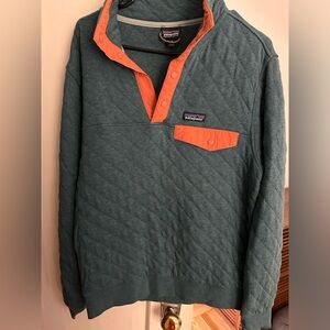 Patagonia Quilt Snap-T Pullover Organic Cotton Teal (Small)